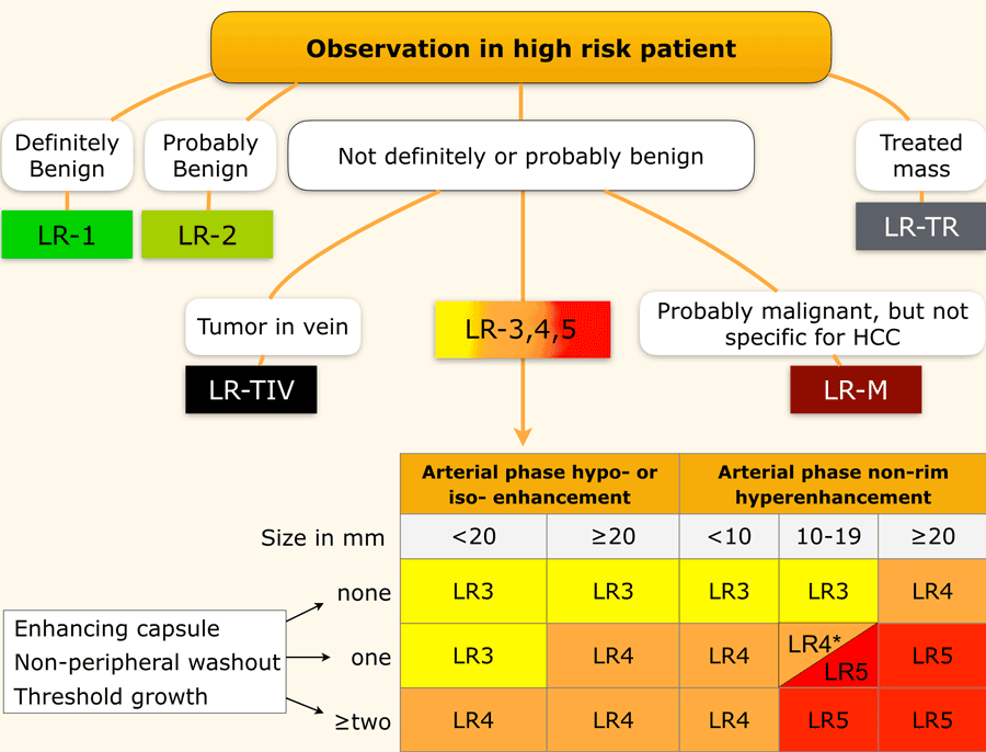 L4*/L5: enhancing capsule is L4. Non-peripheral washout or threshold growth is L5.